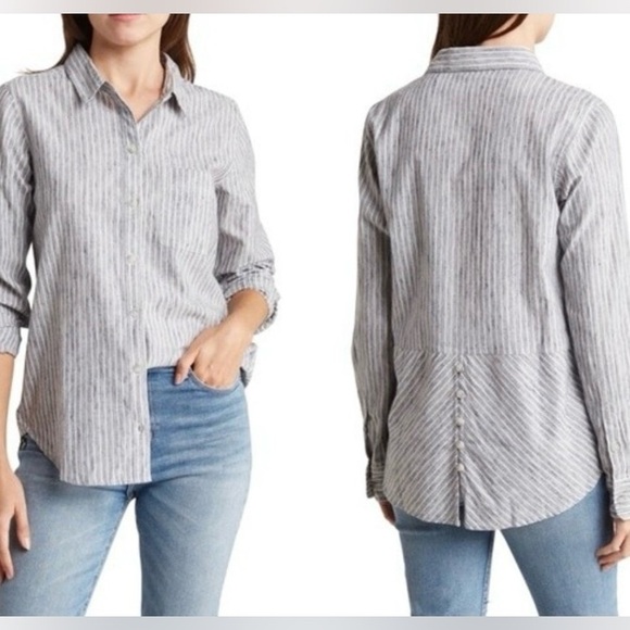 Lucky Brand Striped Tunic Top - Picture 1 of 7